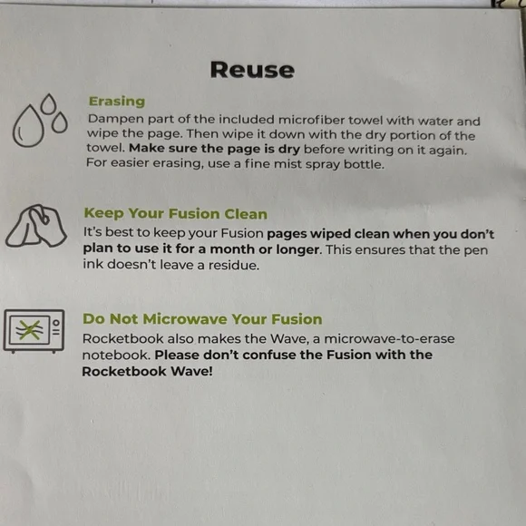 NEW: Rocketbook Fusion Smart Reusable Red Notebook -Standard Size - Picture 6 of 15